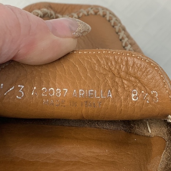 Coach Ariella Leather Loafers in tan with silver hardware - Picture 7 of 10